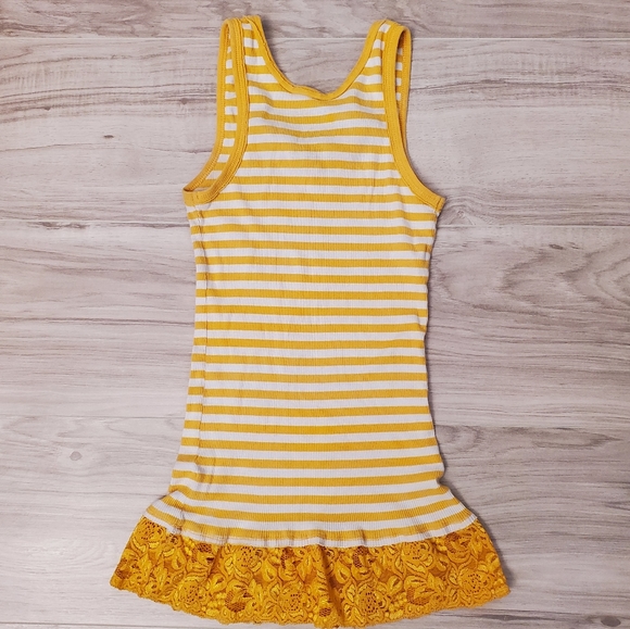 Vanity Ribbed Knit Tank Top with Lace trim women's size small - Picture 5 of 9